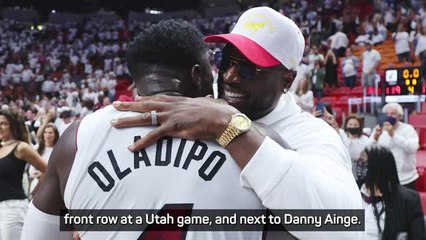 D-Wade's living the life! - Heat legend courtside in playoff win