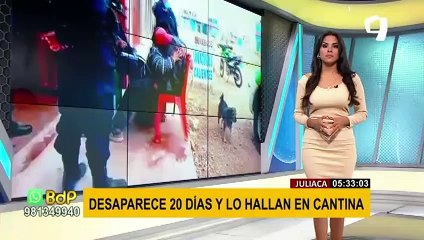 Juliaca: Menor que desapareció hace 20 días fue encontrado en una cantina bebiendo