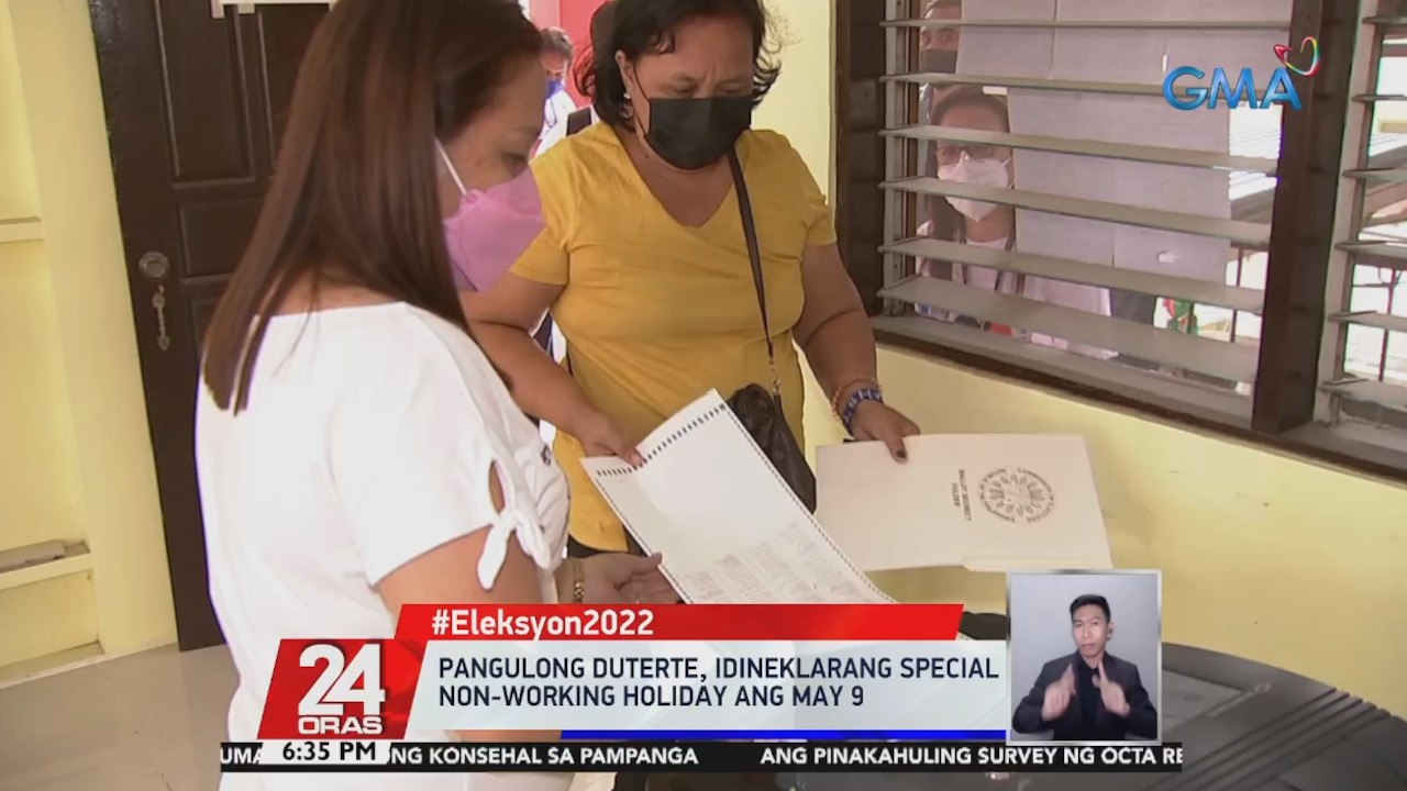 Pangulong Duterte, idineklarang special non-working holiday ang May 9 | 24 Oras