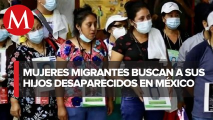 Caravana de mujeres migrantes llegan a Veracruz en busca de sus hijos