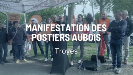 Manifestation des postiers aubois