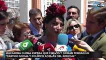 Macarena Olona espera que Chaves y Griñán tengan un «castigo social y político además del judicial»