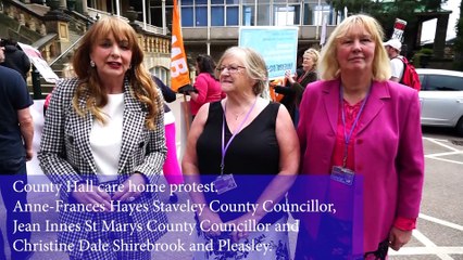 County care home protest at County Hall