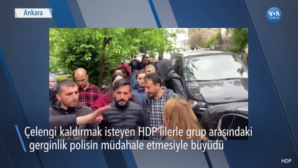 HDP Genel Merkezi Önünde ‘Siyah Çelenk’ Gerginliği