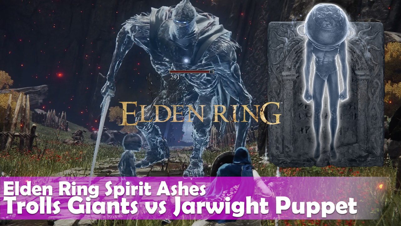 Elden Ring Trolls Giants vs Jarwight Puppet (Spirit Summon) video