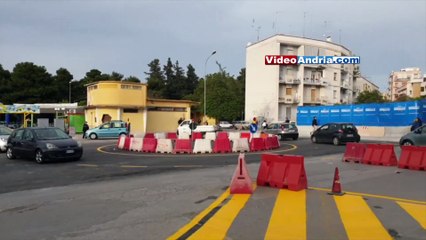 Andria: situazione traffico viale Gramsci - via Bruno Buozzi (5 maggio 2022)
