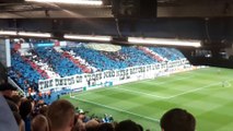 Rangers fans unveil a pre-match display before kick off in the Europa League semi-final against RB Leipzig