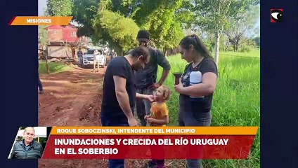 Inundaciones y crecida del río Uruguay en El Soberbio