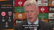 Moyes staying positive after Europa League exit