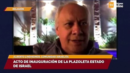 Acto de inauguración de la Plazoleta Estado de Israel