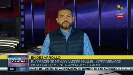 Presidente de México inicia gira en las Regiones de Centroamérica y el Caribe