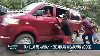 Lewat Jalan Alternatif Menuju Anyer, Mobil Wisatawan Tak Kuat Menanjak di Tanjakan Bangangah!