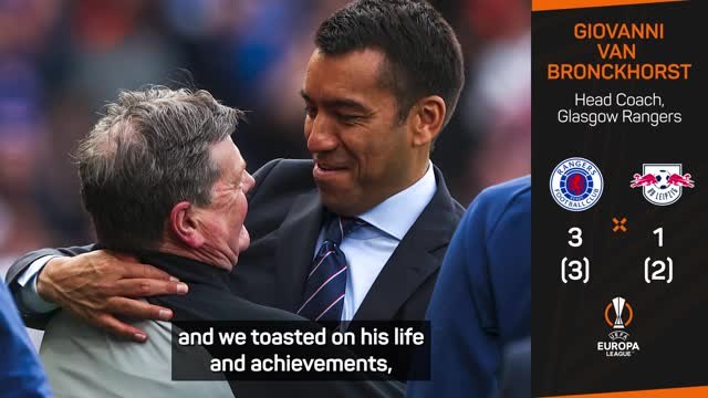 Van Bronkhorst dedicates famous Rangers win to kitman