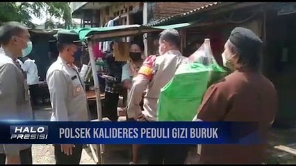 Polsek Kaliderers Beri Bantuan Paket Sembako untuk Warga Gizi Buruk