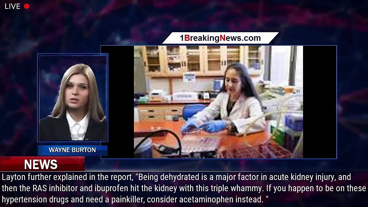 Taking ibuprofen with certain high blood pressure medications may