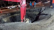 Ruptura de tubo de agua en la Autopista Norte con calle 183 en Bogotá