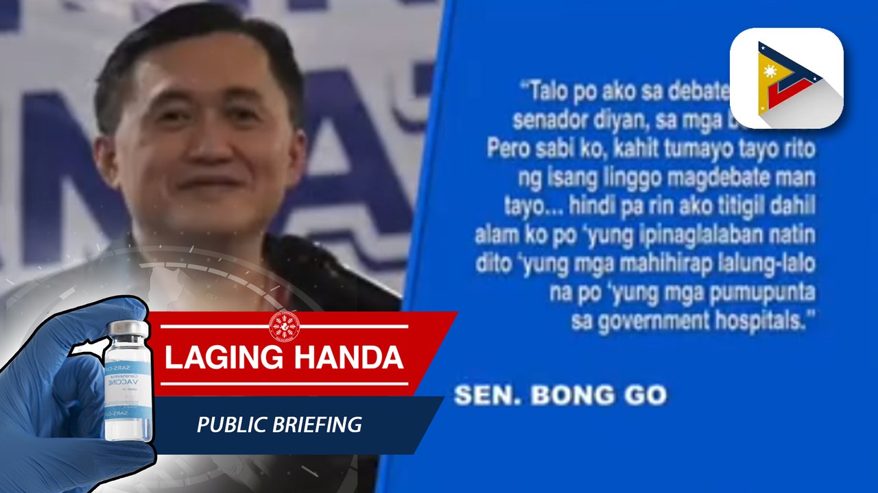 Sen. Bong Go, nagpaalala na palakasin pa ang healthcare system sa bansa sa kabila ng pagbaba ng kaso ng COVID-19 sa bansa