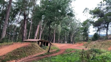 Dermott riding his bike at Mystic Mountain, Bright | The Courier | 6 May 2022