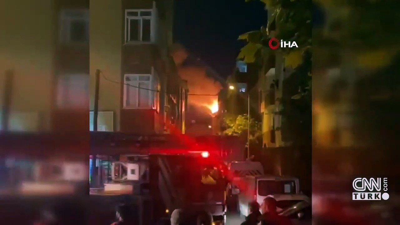 Bağcılar'da yangın sonrası patlama