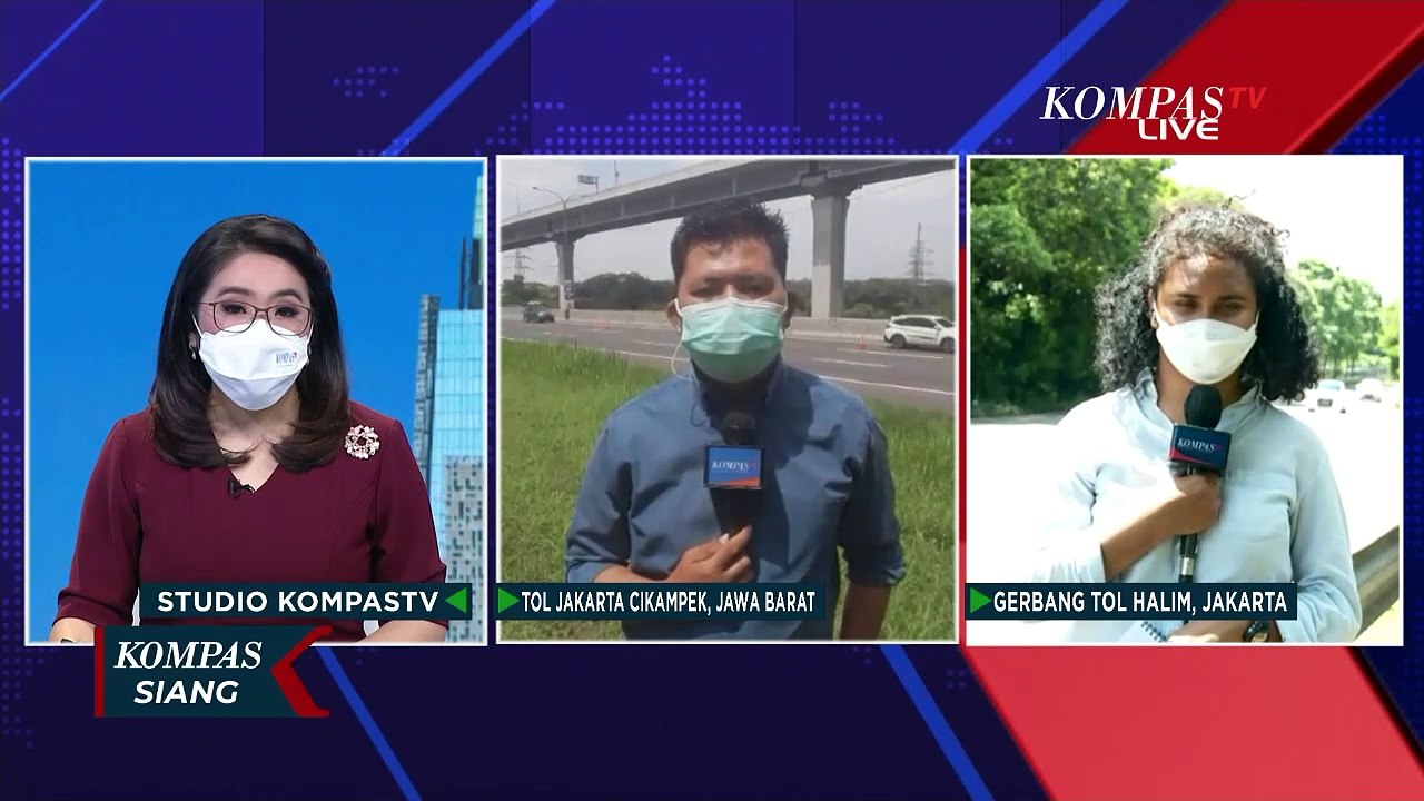 Jumat Siang, Arus Lalu Lintas Tol Jakarta-Cikampek Terpantau Mulai Padat Merayap