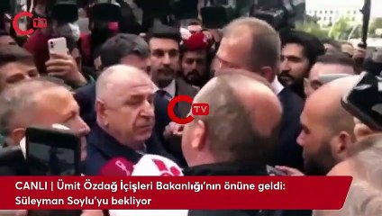 Ümit Özdağ İçişleri Bakanlığı'nın önüne geldi: Süleyman Soylu'yu bekliyor