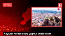Köylüler kurban kesip yağmur duası ettiler