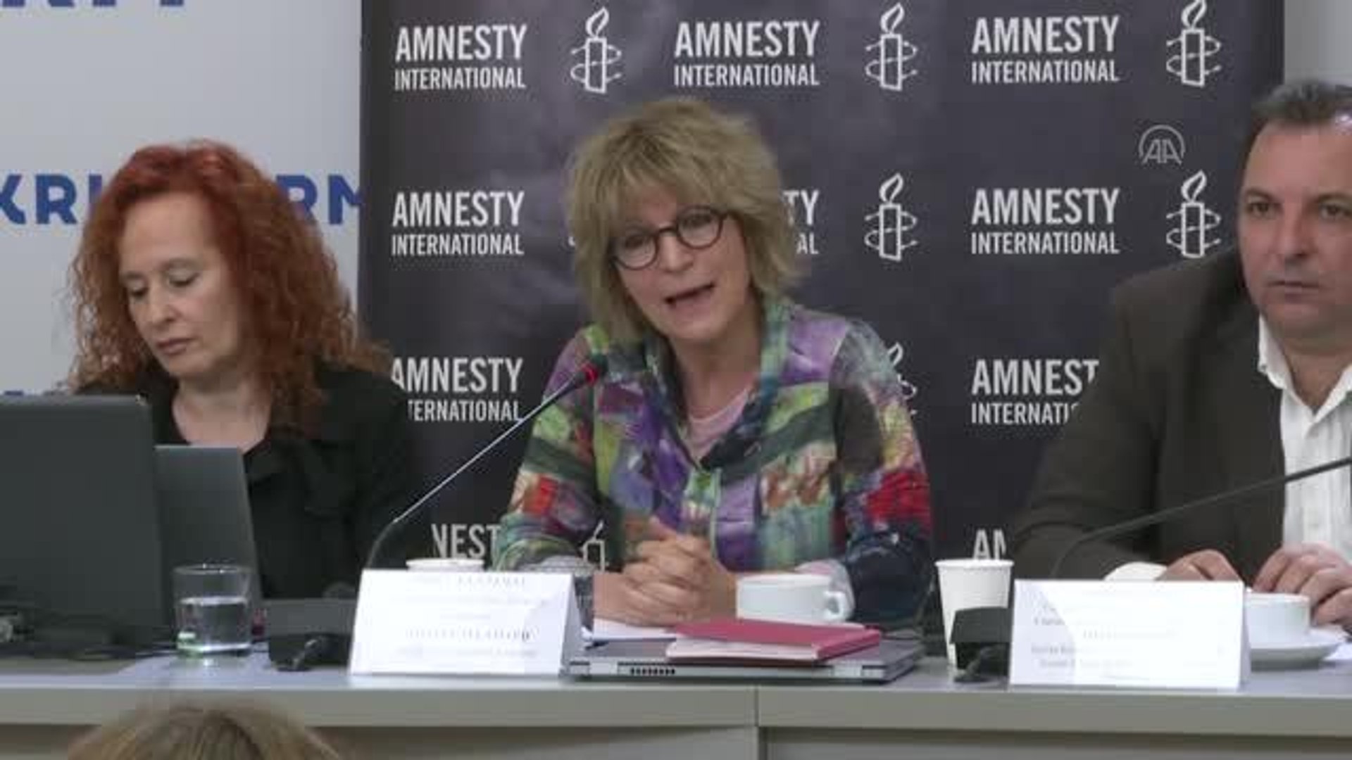 Uluslararası Af Örgütü savaş suçlarına ilişkin basın toplantısı düzenledi - Dailymotion Video