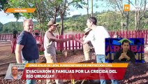 Evacuaron a familias por la crecida del Río Uruguay