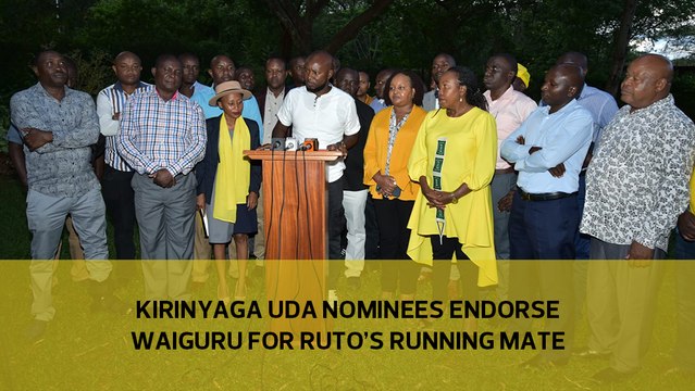 Kirinyaga UDA nominees endorse Waiguru for Ruto’s running mate