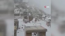 Nemrut'ta Mayıs ayında kar sürprizi