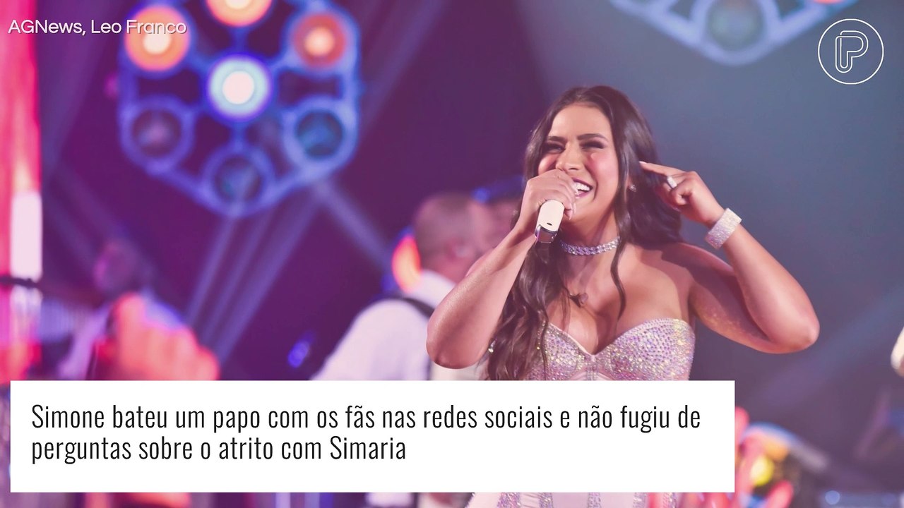 Simone quebra o silêncio após 'arranca rabo' com Simaria em gravação