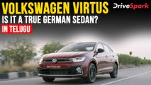 Volkswagen Virtus Telugu రివ్యూ | Turbo-Petrol Engine | Performance, Boot Space, Ride Comfort & More