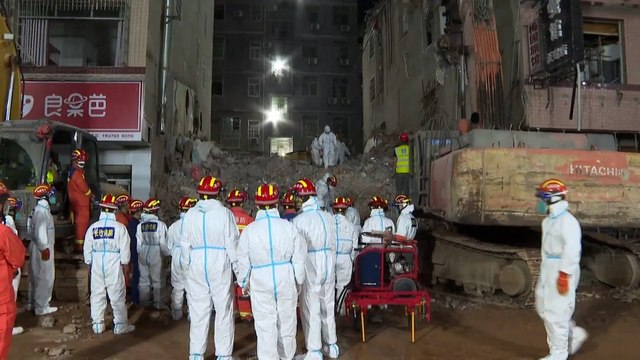 Rescue work wraps up after China building collapse, with 10 people pulled alive from the rubble