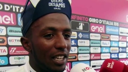 Tour d'Italie 2022 - Biniam Girmay : "Finishing 2nd on my first Grand Tour, behind Mathieu van der Poel who is a great champion, it necessarily makes you happy"