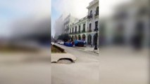 Una fuerte explosión daña gravemente un hotel del centro de La Habana