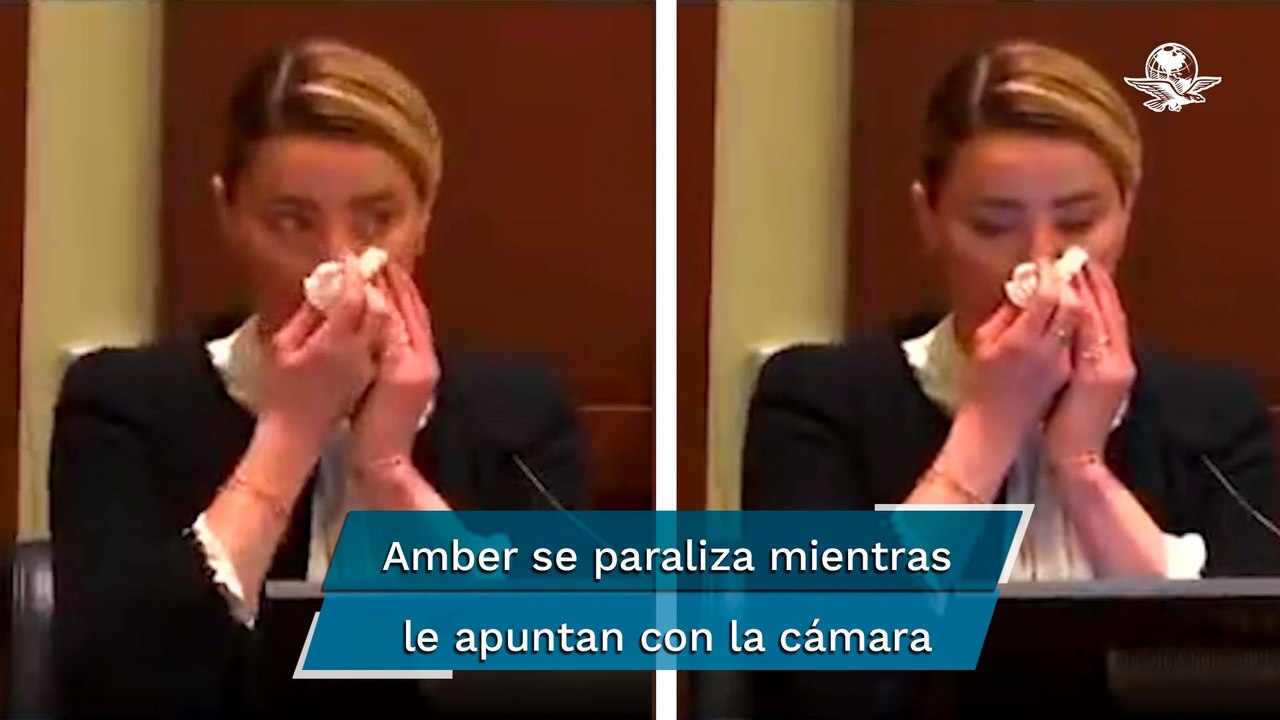 Aseguran que Amber Heard llora y posa para la foto en juicio contra Johnny Depp