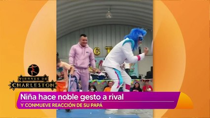 Niña hace novle gesto durante concurso y hace llorar a su papá
