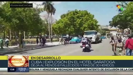 Bomberos continúan labores de rescate en Hotel Saratoga de La Habana
