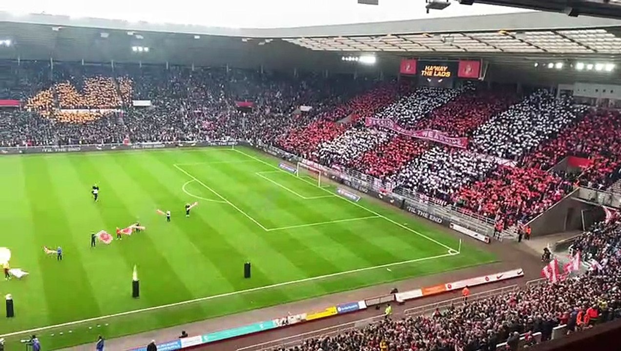 Watch the incredible Sunderland flag display from the Stadium of Light ...