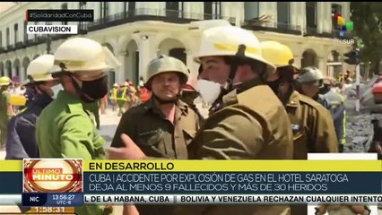 Cuba: Fuerzas de rescate y salvamento trabajan en zona del Hotel Saratoga