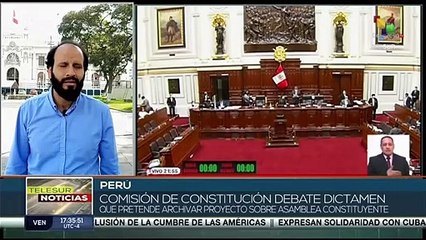 Perú: Comisión pretende archivar proyecto de constitución