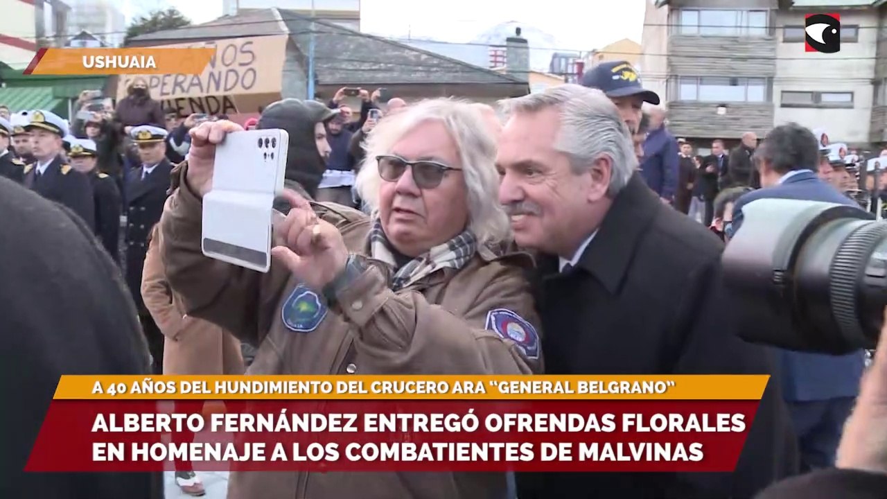 Alberto Fernández entregó ofrendas florales en homenaje a los Combatientes de Malvinas