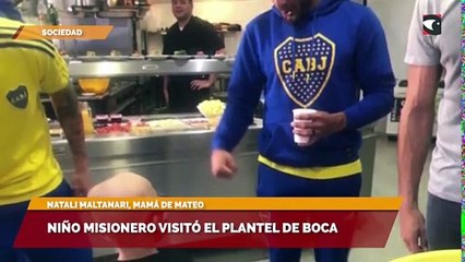 Niño misionero visitó el plantel de Boca