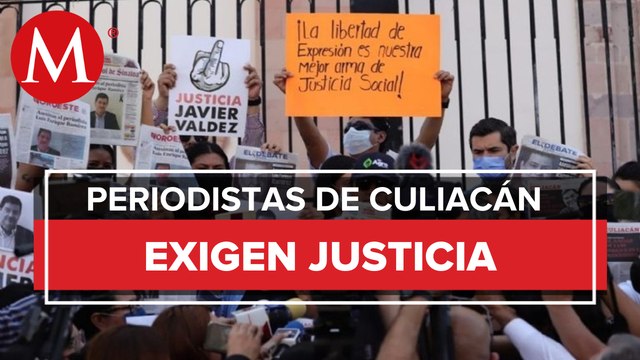 En Culiacán, periodistas protestan tras asesinato de Luis Enrique Ramírez