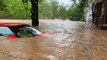 Flash flooding leaves parts of a West Virginia city underwater