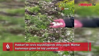 Hakkari’de ceviz büyüklüğünde dolu yağdı: 1 yaralı
