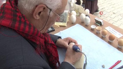 Türkiye'nin ilk, yumurta kabuğu oyma sanatçısı hazırladığı ürünlerle hayran bırakıyor