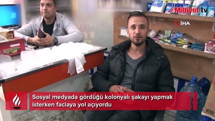 Kolonyalı şaka yapayım derken kuzenini yakıyordu