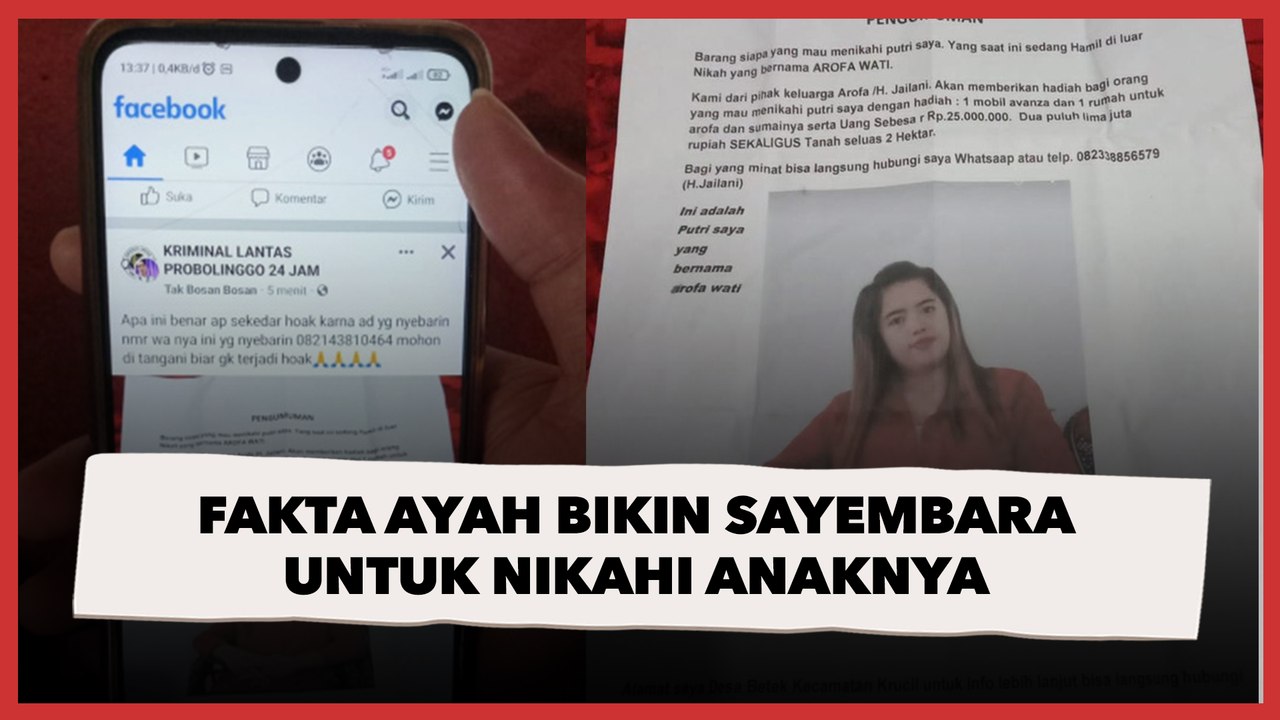 Heboh Ayah Bikin Sayembara Berhadiah Mobil dan Tanah 2 Hektare Bagi Pria yang Mau Nikahi Putrinya