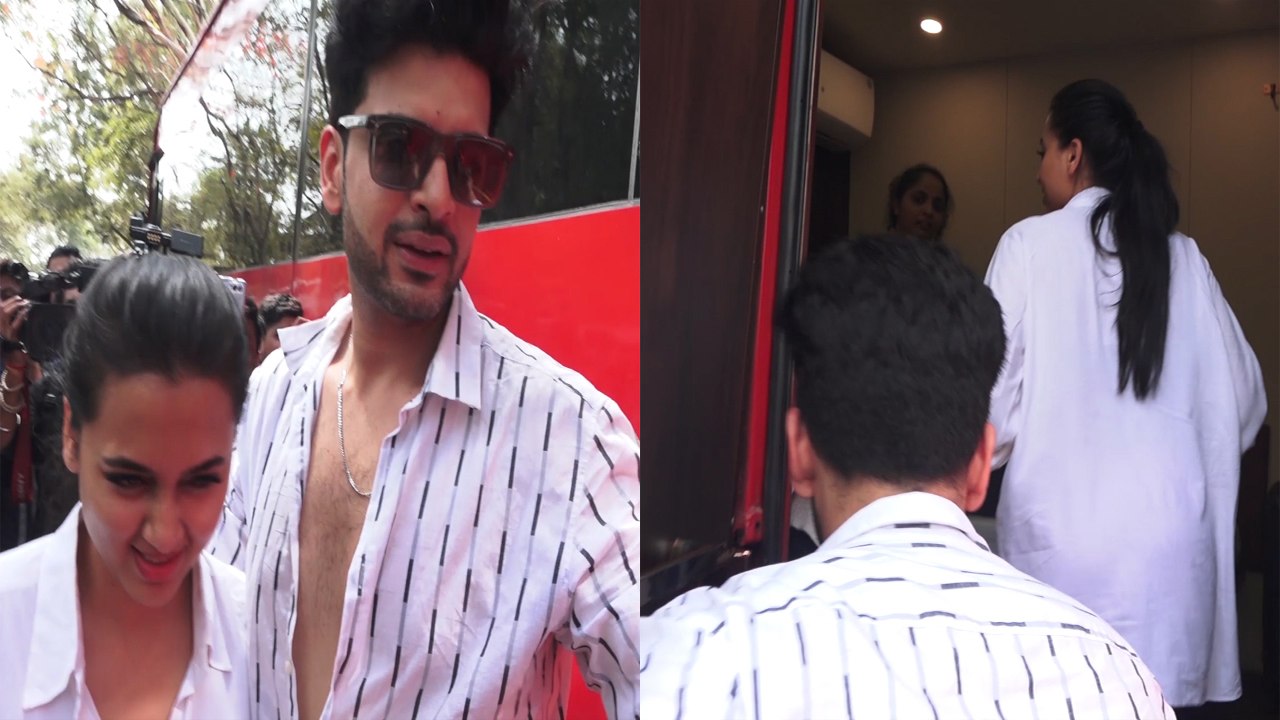 Lock Upp Finale Episode के  लिए  Karan Kundrra और Tejasswi prakash आखिरी बार सेट पहुंचे  | FilmiBeat